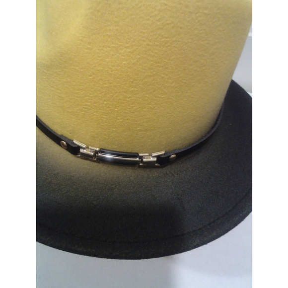 Adjustable Gradient Style Fedora Hat In Yellow - Picture 4 of 7